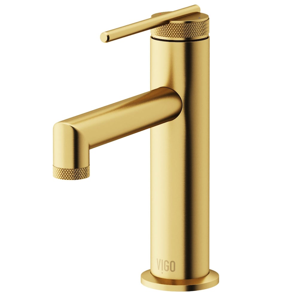 Robinet de salle de bain à poignée unique à trou unique Sterling en or brossé mat