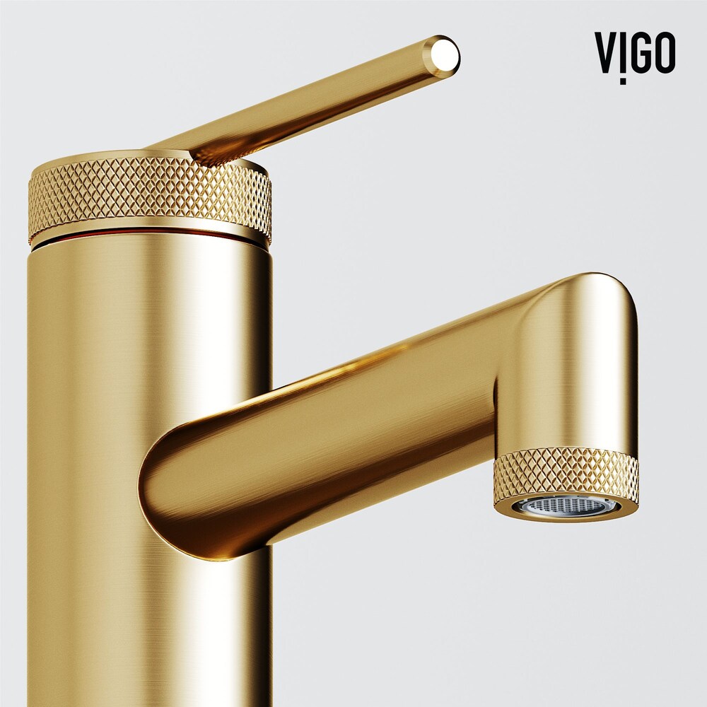 Robinet de salle de bain à poignée unique à trou unique Sterling en or brossé mat