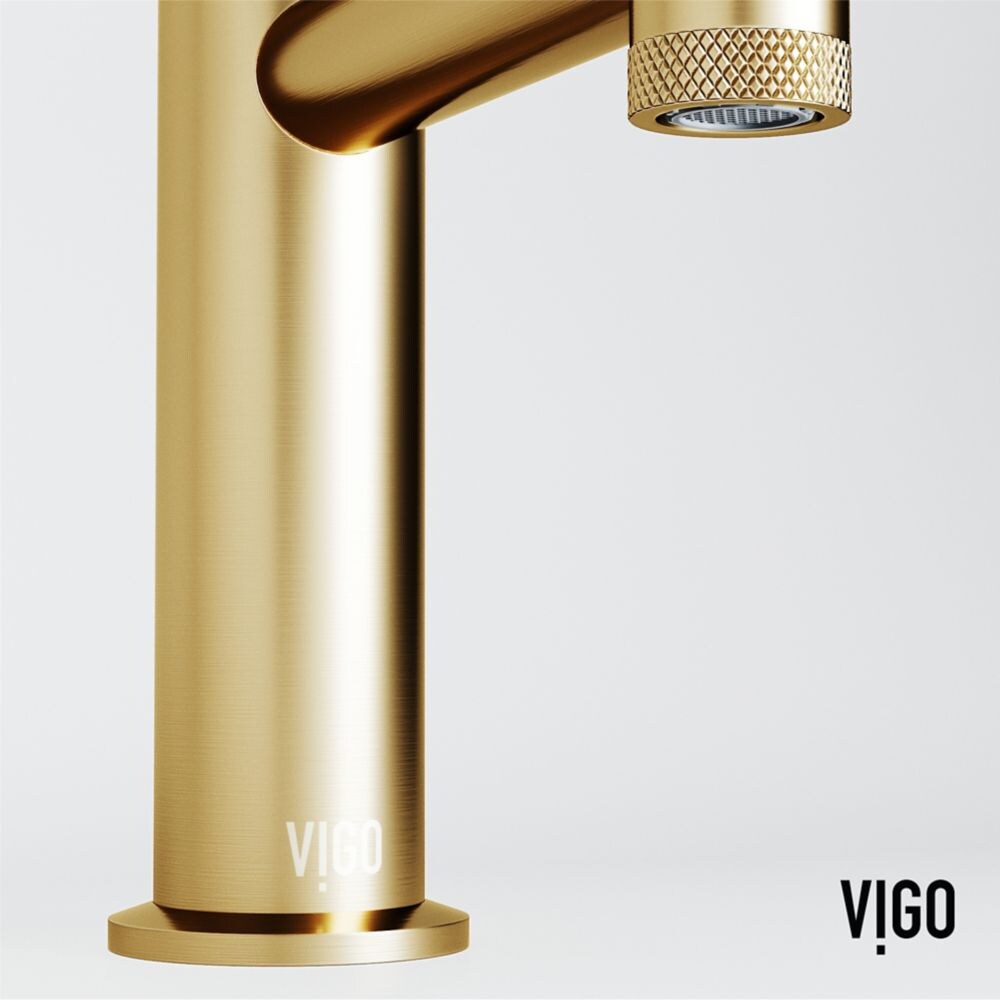 Robinet de salle de bain à poignée unique à trou unique Sterling en or brossé mat