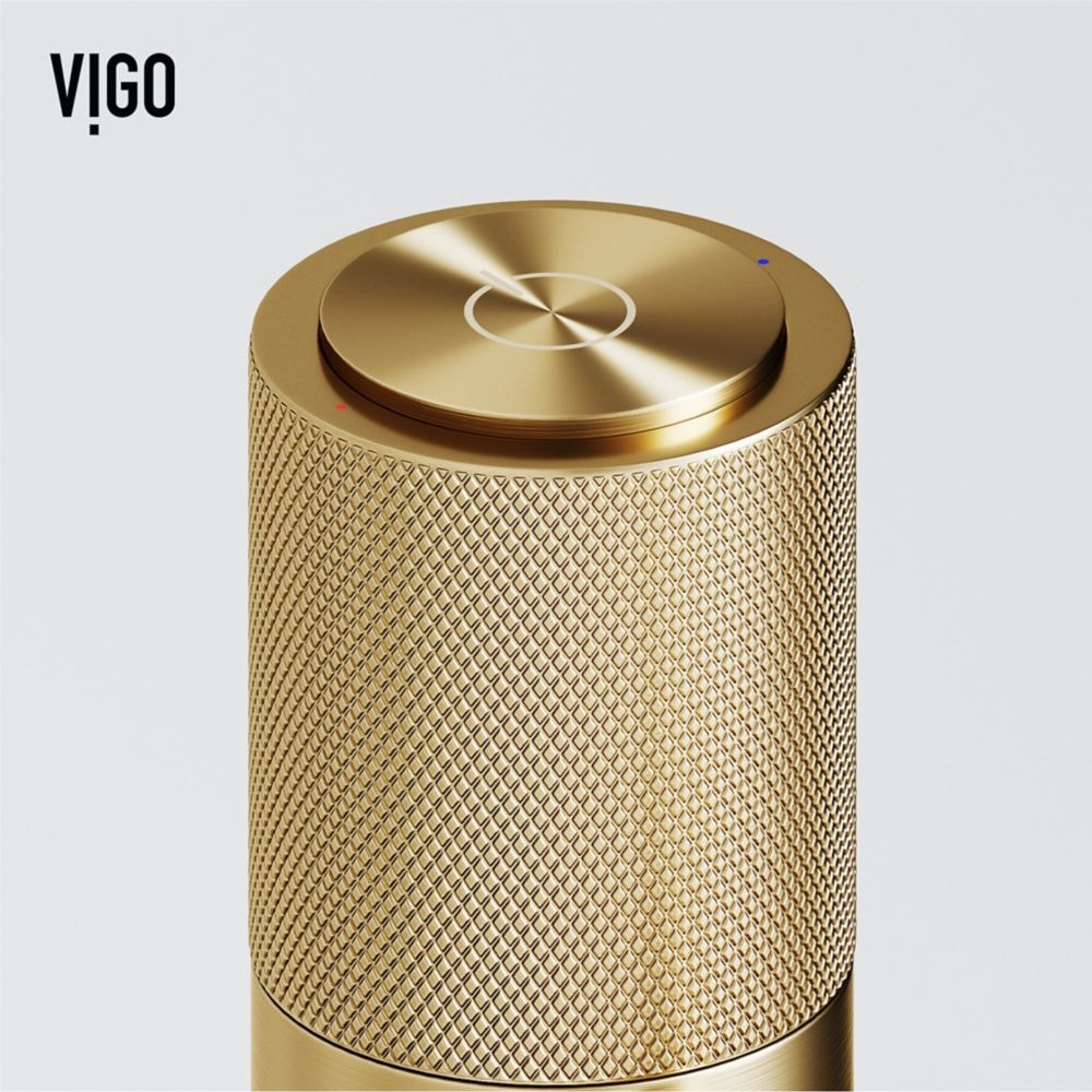 Apollo Single Hole Single-Handle Vessel Bathroom Faucet in Matte Brushed Gold