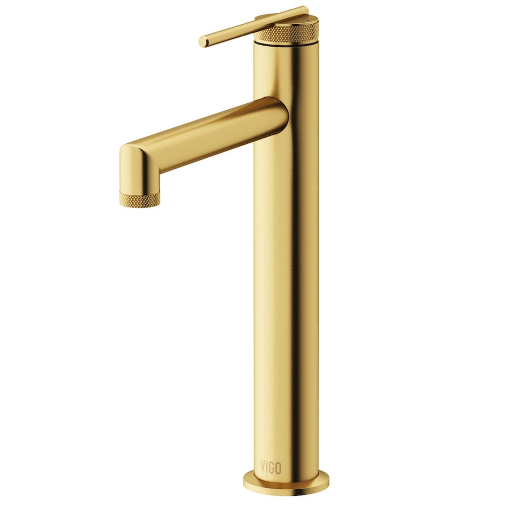 Robinet de salle de bain à poignée unique et trou unique Sterling en or brossé mat