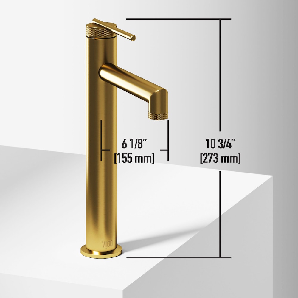 Robinet de salle de bain à poignée unique et trou unique Sterling en or brossé mat