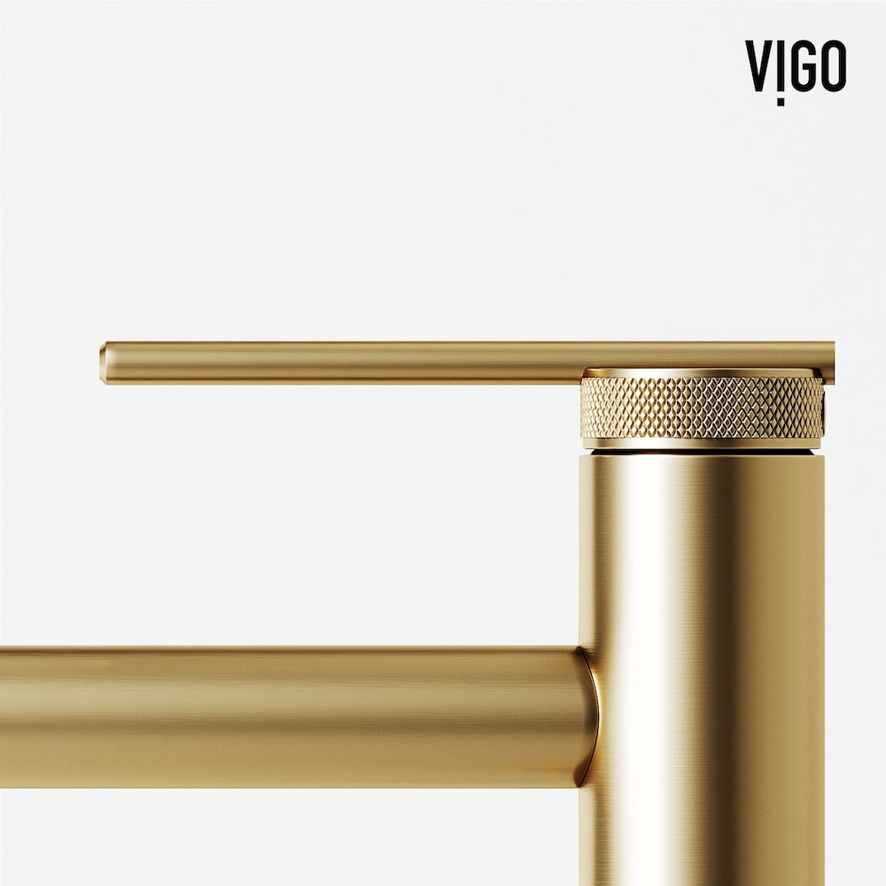 Robinet de salle de bain à poignée unique et trou unique Sterling en or brossé mat