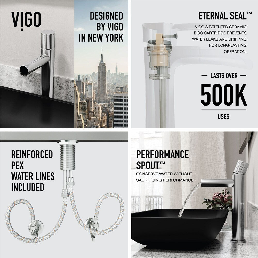 Ashford Single Hole Single-Handle Vessel Bathroom Faucet in Chrome