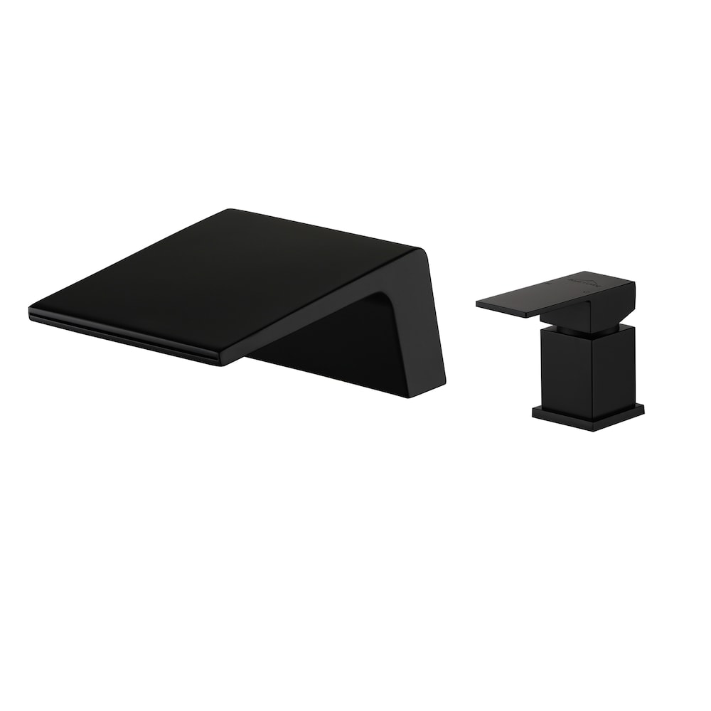 8 inch Bathroom Widespread Bathroom Faucet Tub Faucet with Lever Handle in Matte Black