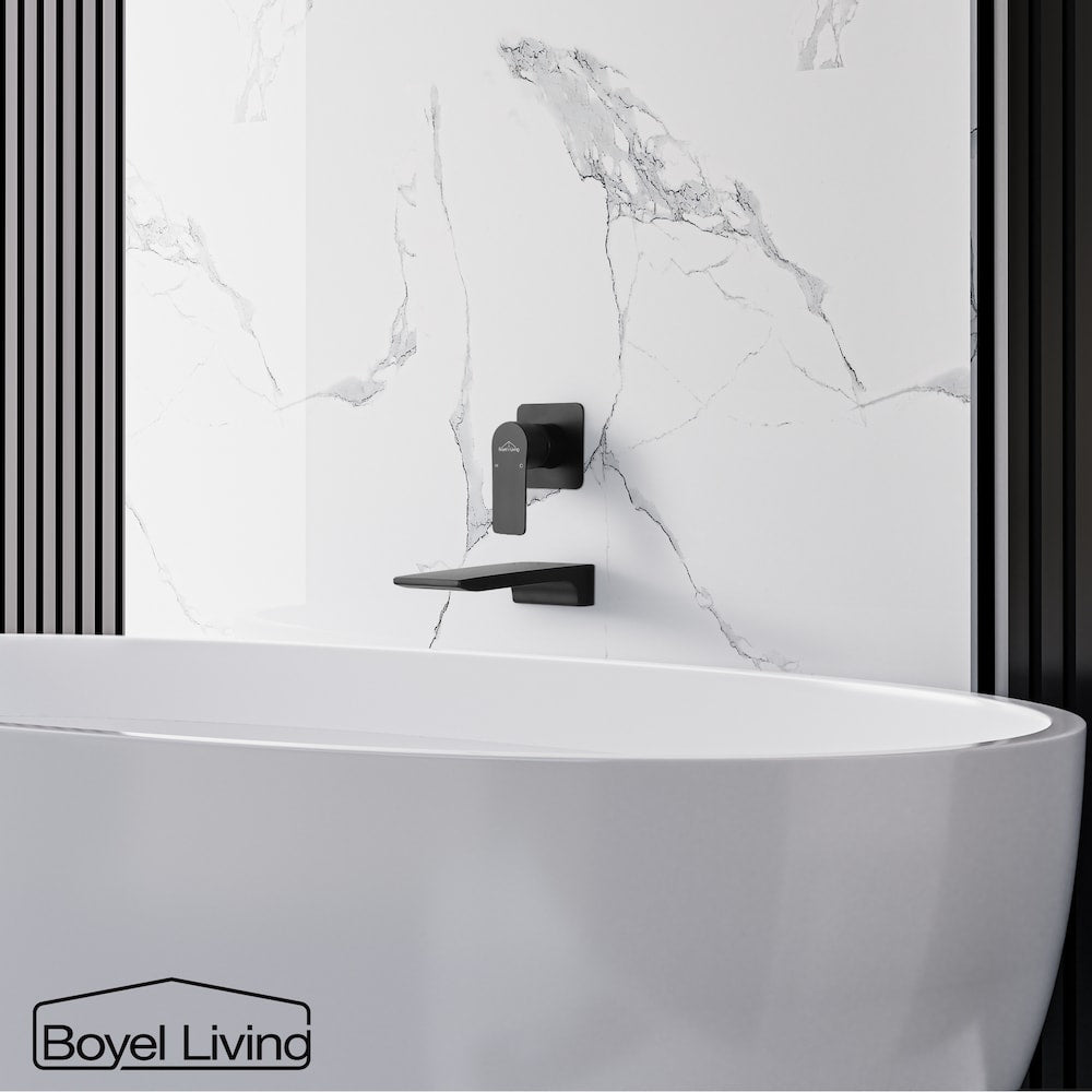 1-Handle Waterfall Bathroom Tub Faucet Sink Faucet in Matte Black