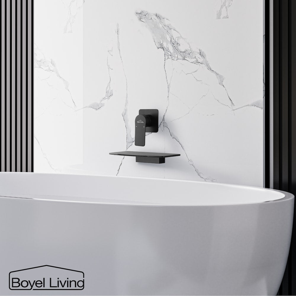 1- Handle Solid Brass Lavatory Tub Sink Faucet in Matte Black