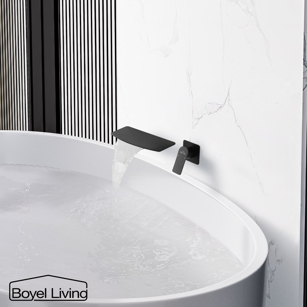 1- Handle Solid Brass Lavatory Tub Sink Faucet in Matte Black