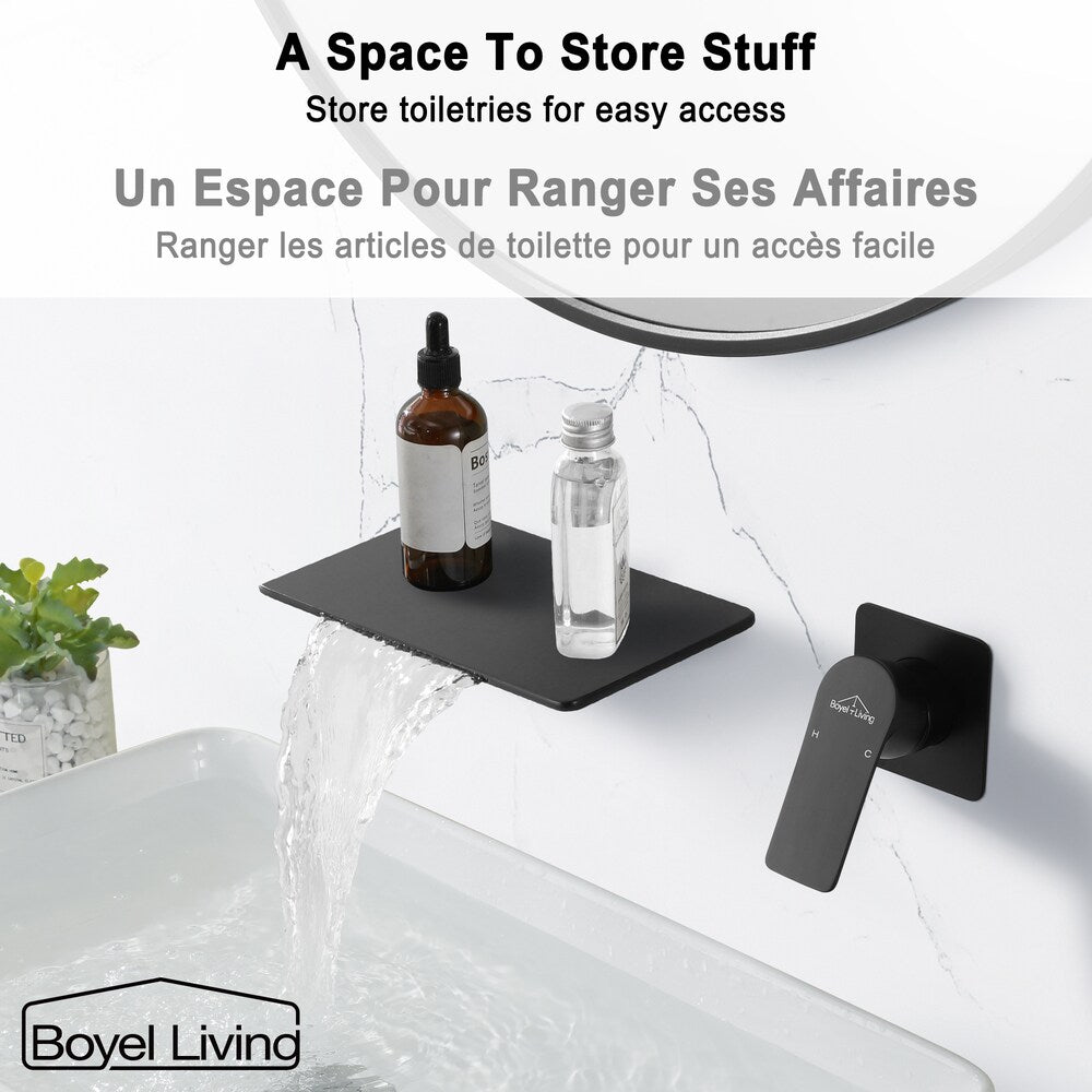 1-Handle Bathroom Faucet with Wide Spout in Matte Black