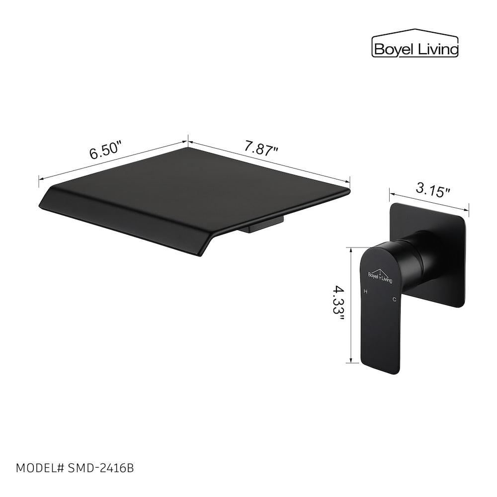 1-Handle Solid Brass Bathroom Sink Tub Faucet with cUPC Cartridge in Matte Black
