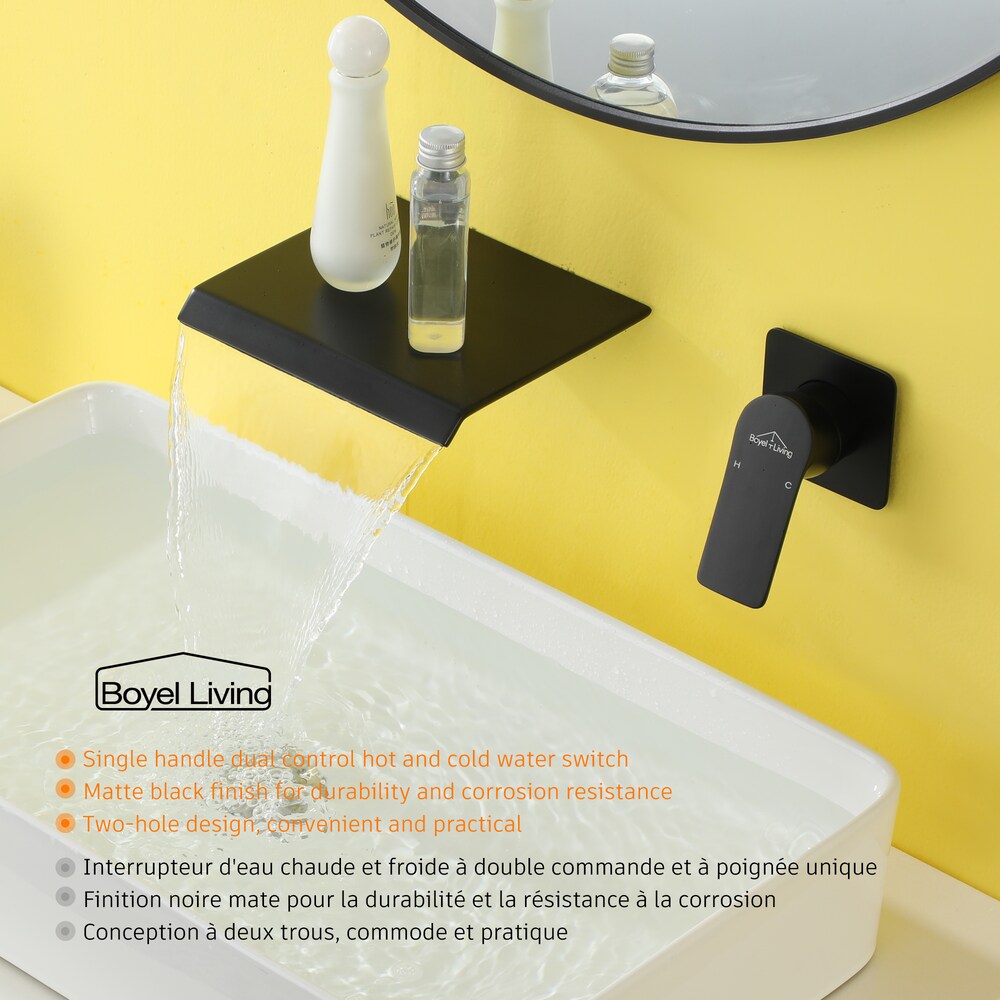 1-Handle Solid Brass Bathroom Sink Tub Faucet with cUPC Cartridge in Matte Black