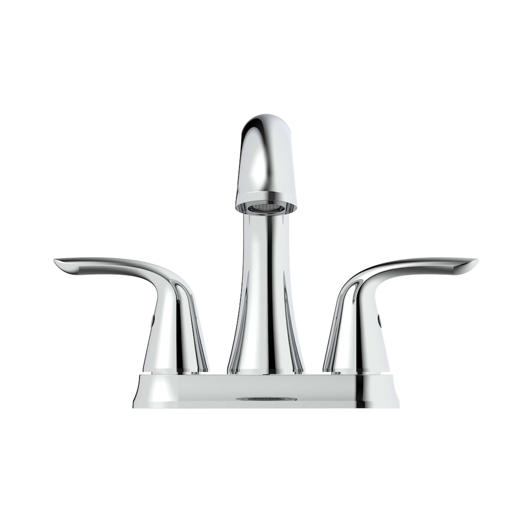 Robinet de salle de bain à 2 poignées et ensemble de vidange escamotable Irena de 4 pouces en chrome