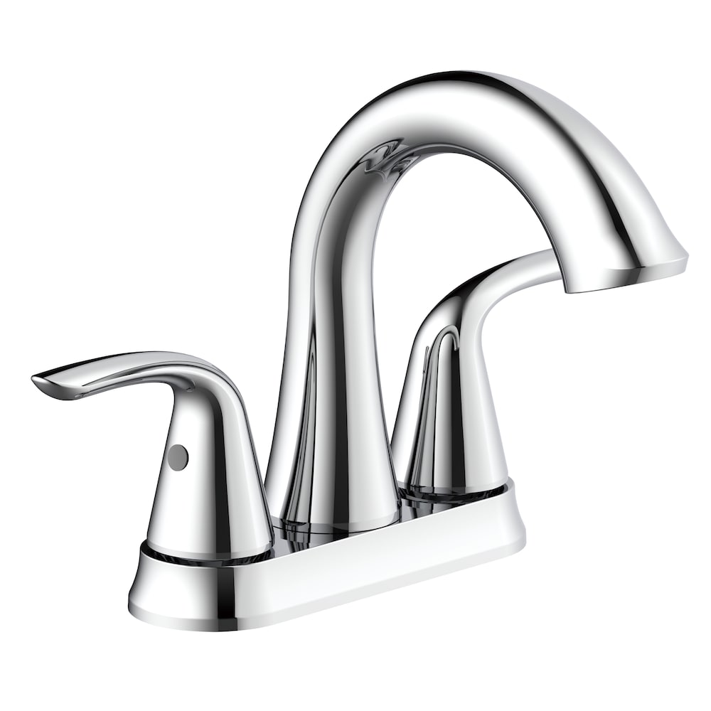Robinet de salle de bain à 2 poignées et ensemble de vidange escamotable Irena de 4 pouces en chrome