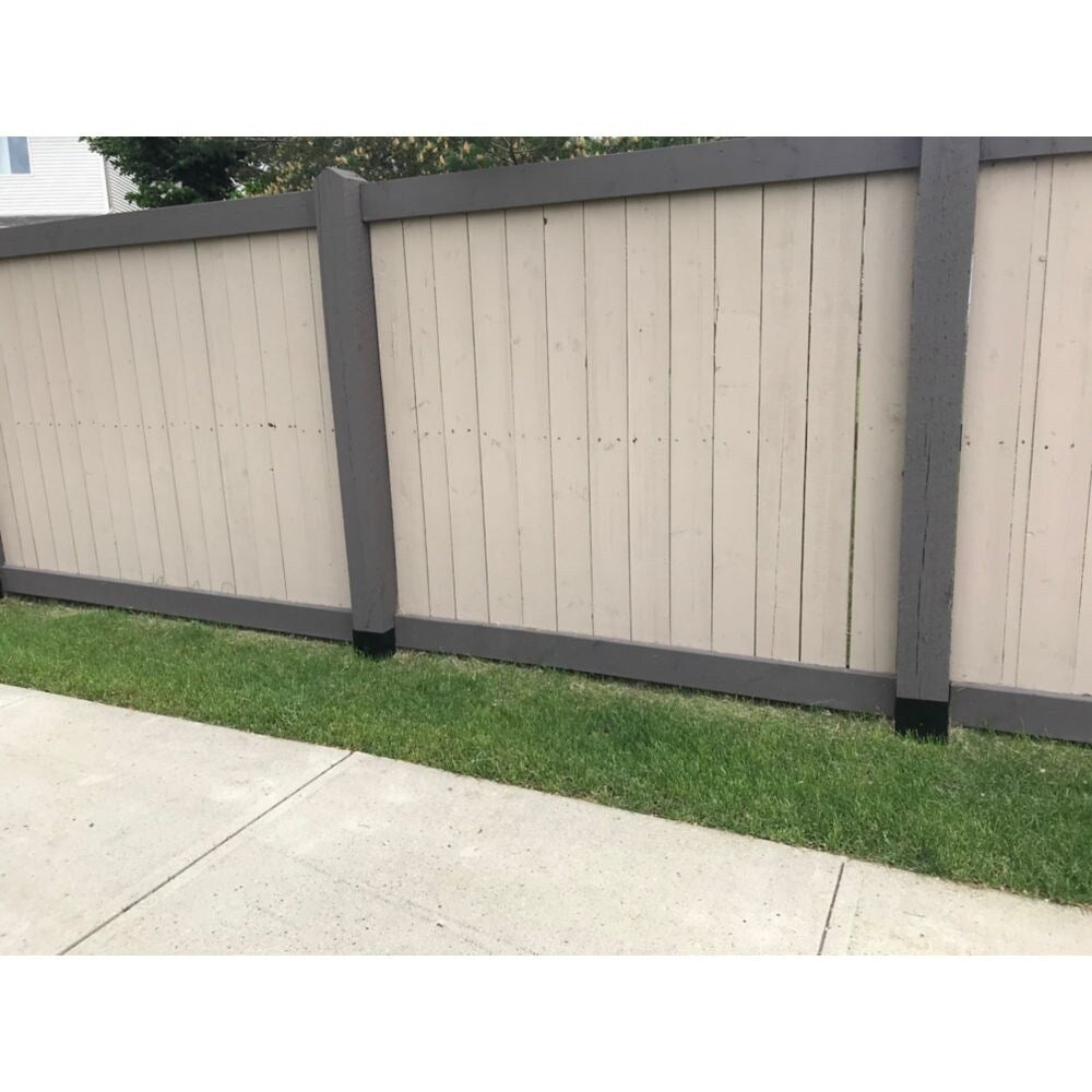 5.5 inch x 5.5 inch x 1/2 ft. H Black Galvanized Steel Pro-Series Mailbox and Fence Post Guard