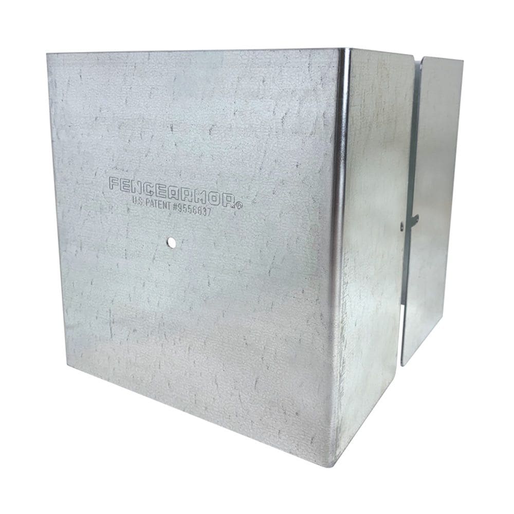 7.5 inch x 7.5 inch x 1/2 ft. H Galvanized Steel Pro-Series Mailbox and Fence Post Guard
