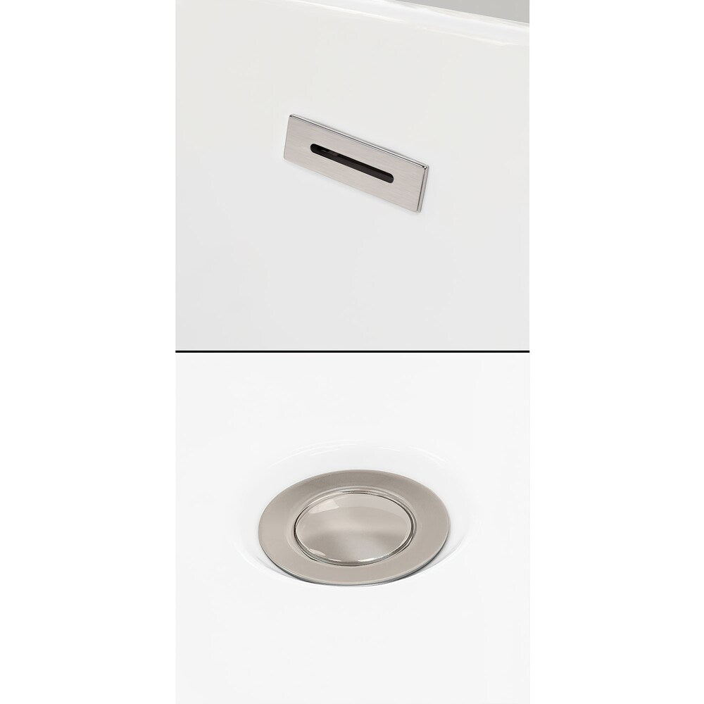 Universal Square Bathtub Trim Kit in Brushed Nickel