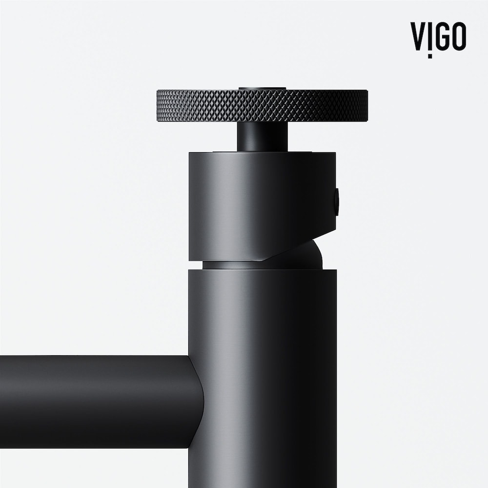 Cass Single Hole Single-Handle Vessel Bathroom Faucet in Matte Black