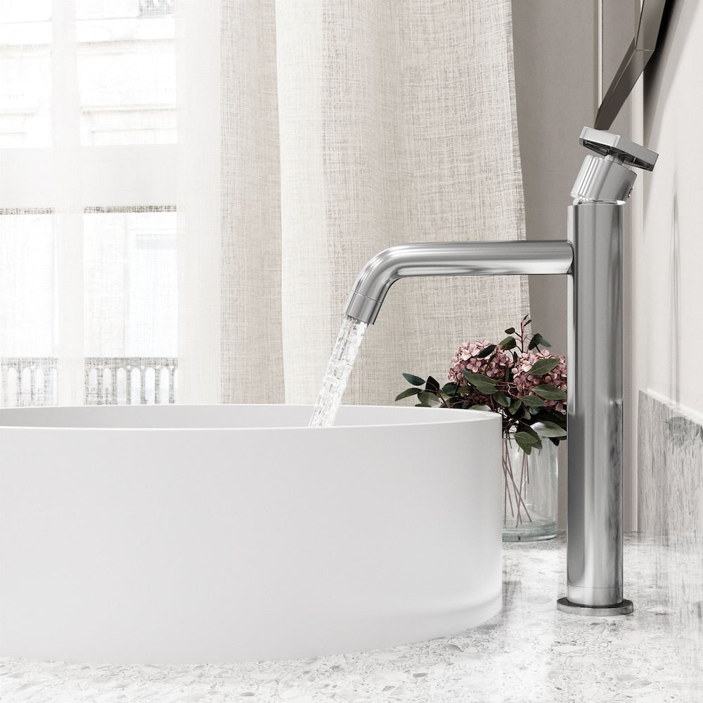 Robinet de salle de bain à poignée unique et trou unique Ruxton en chrome