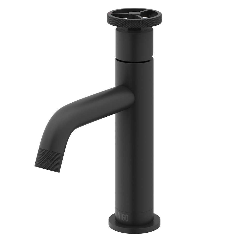 Cass Pinnacle Single Hole Single-Handle Bathroom Faucet in Matte Black