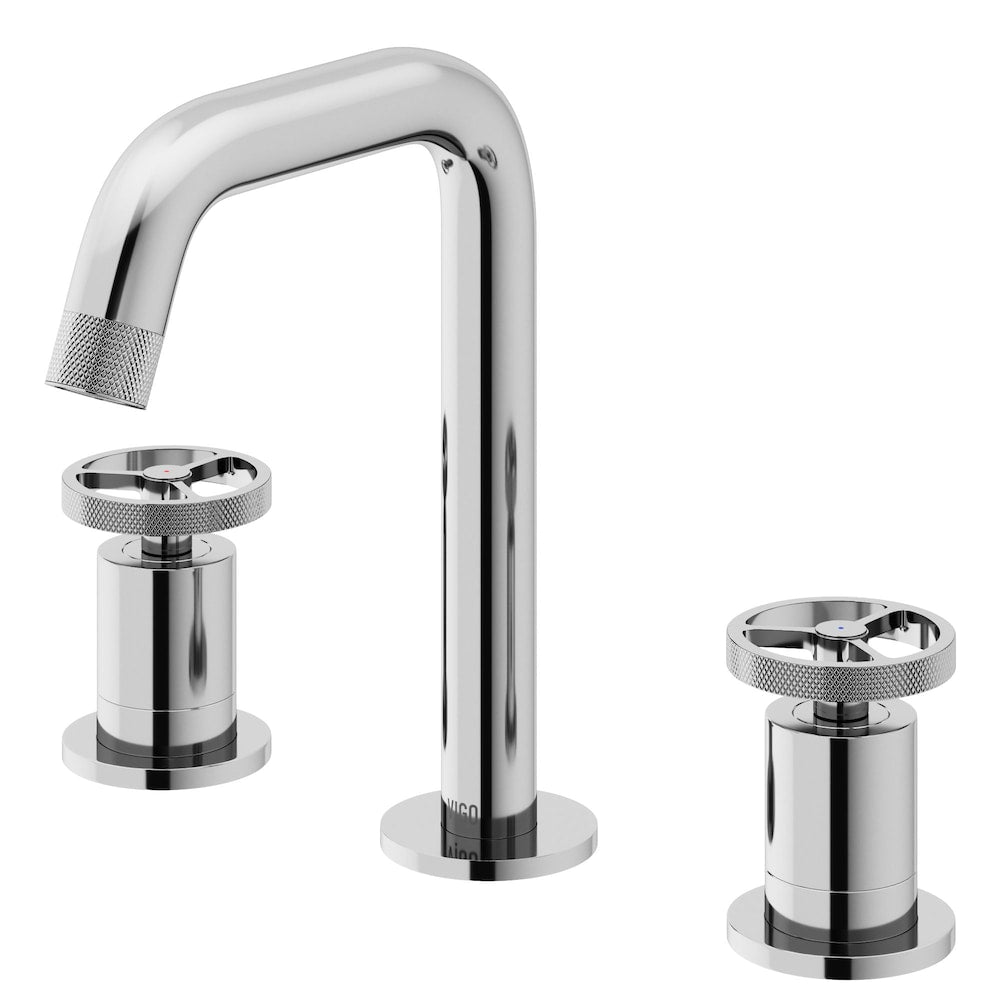 Cass 10" W Widespread 2-Handle Bathroom Faucet in Chrome