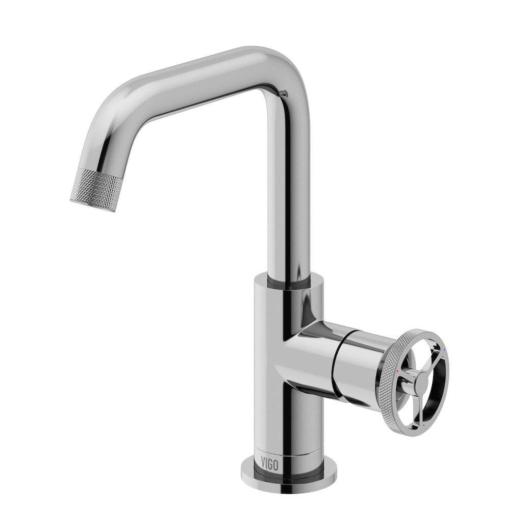 Cass Oblique Single Hole Single-Handle Bathroom Faucet in Chrome