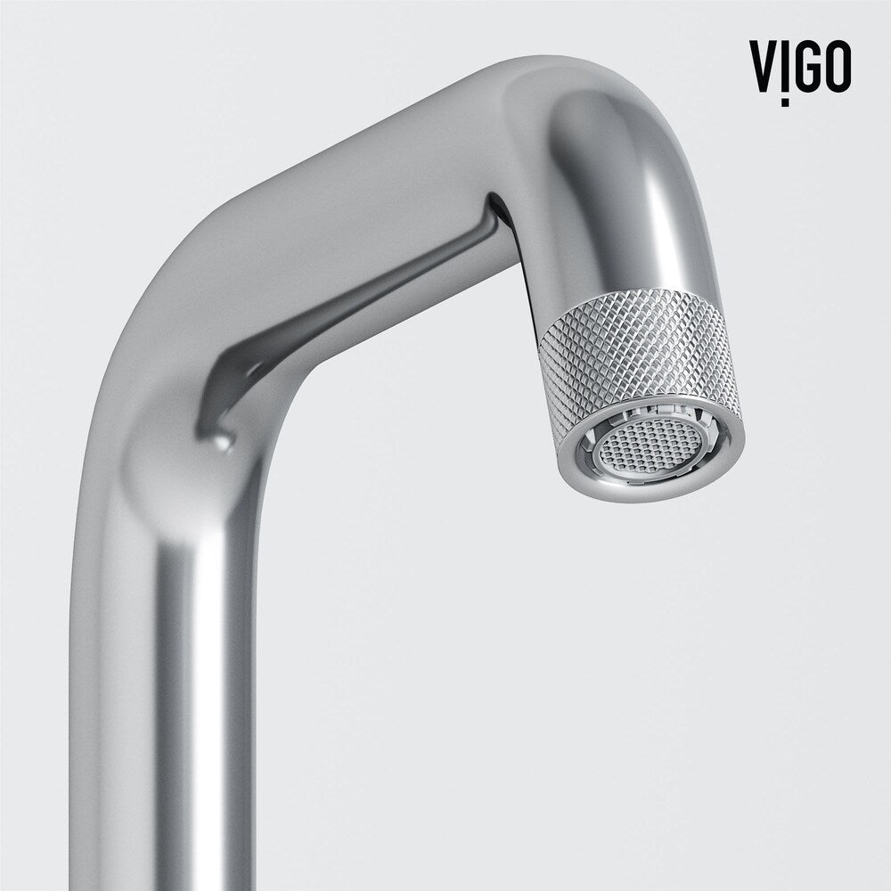 Cass Oblique Single Hole Single-Handle Bathroom Faucet in Chrome