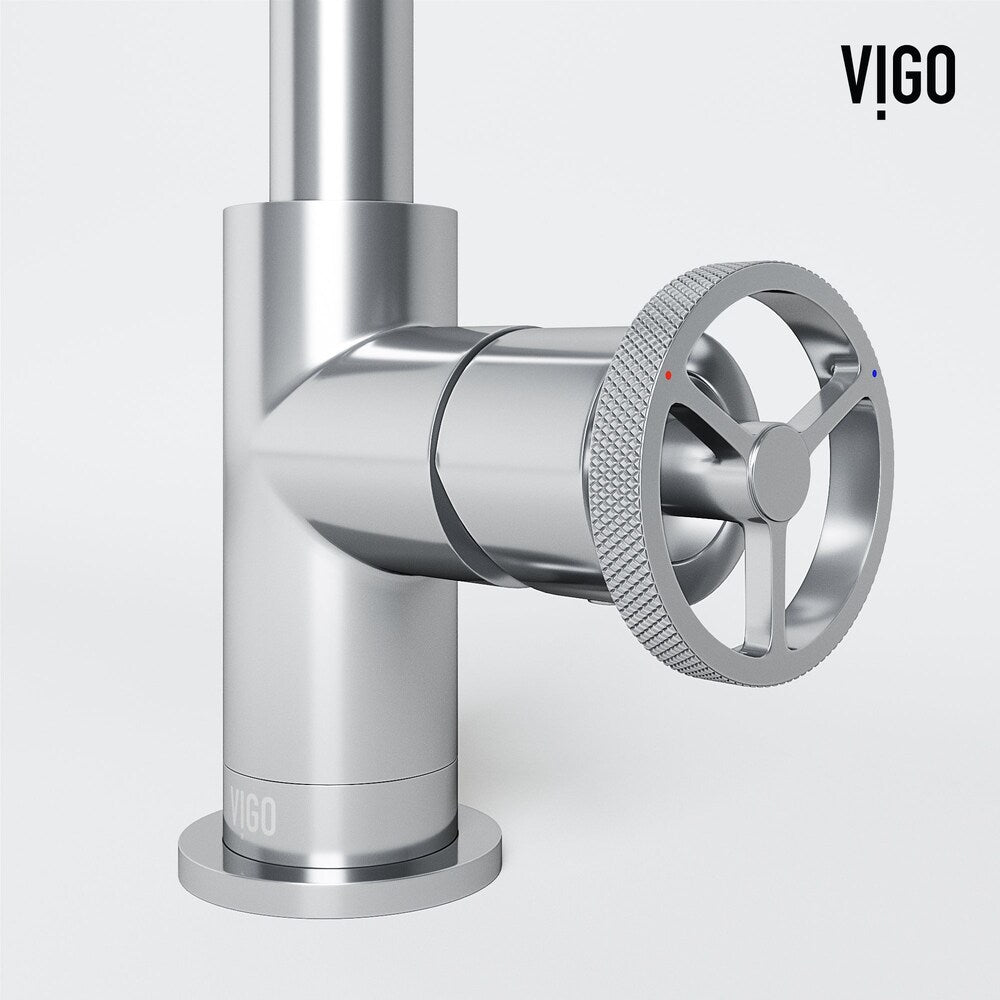 Cass Oblique Single Hole Single-Handle Bathroom Faucet in Chrome