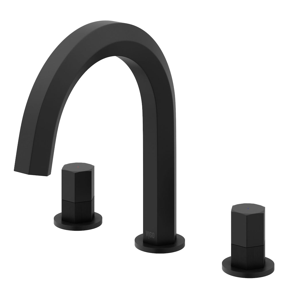 Hart 9" W Widespread 2-Handle Bathroom Faucet in Matte Black