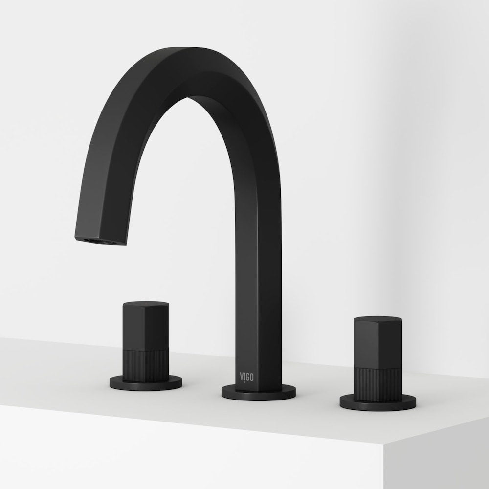 Hart 9" W Widespread 2-Handle Bathroom Faucet in Matte Black