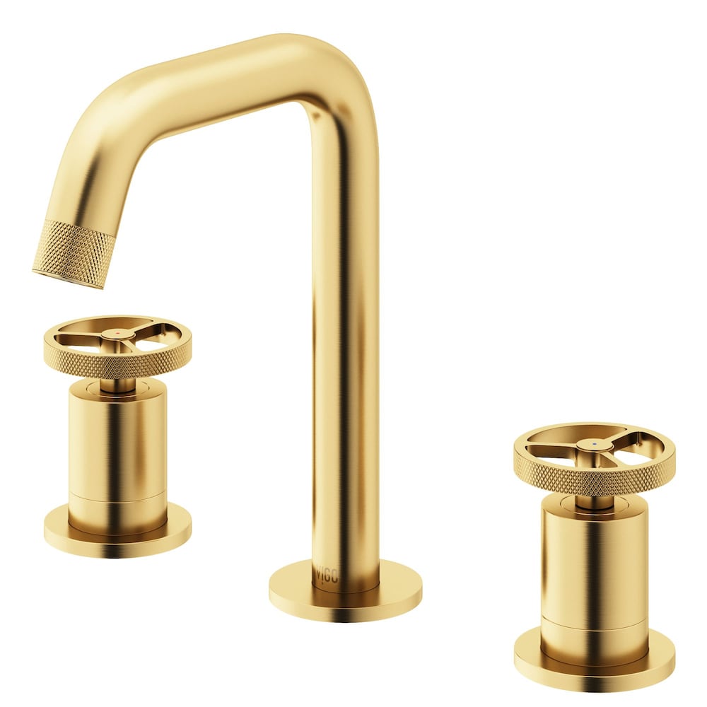 Cass 10" W Widespread 2-Handle Bathroom Faucet in Matte Brushed Gold