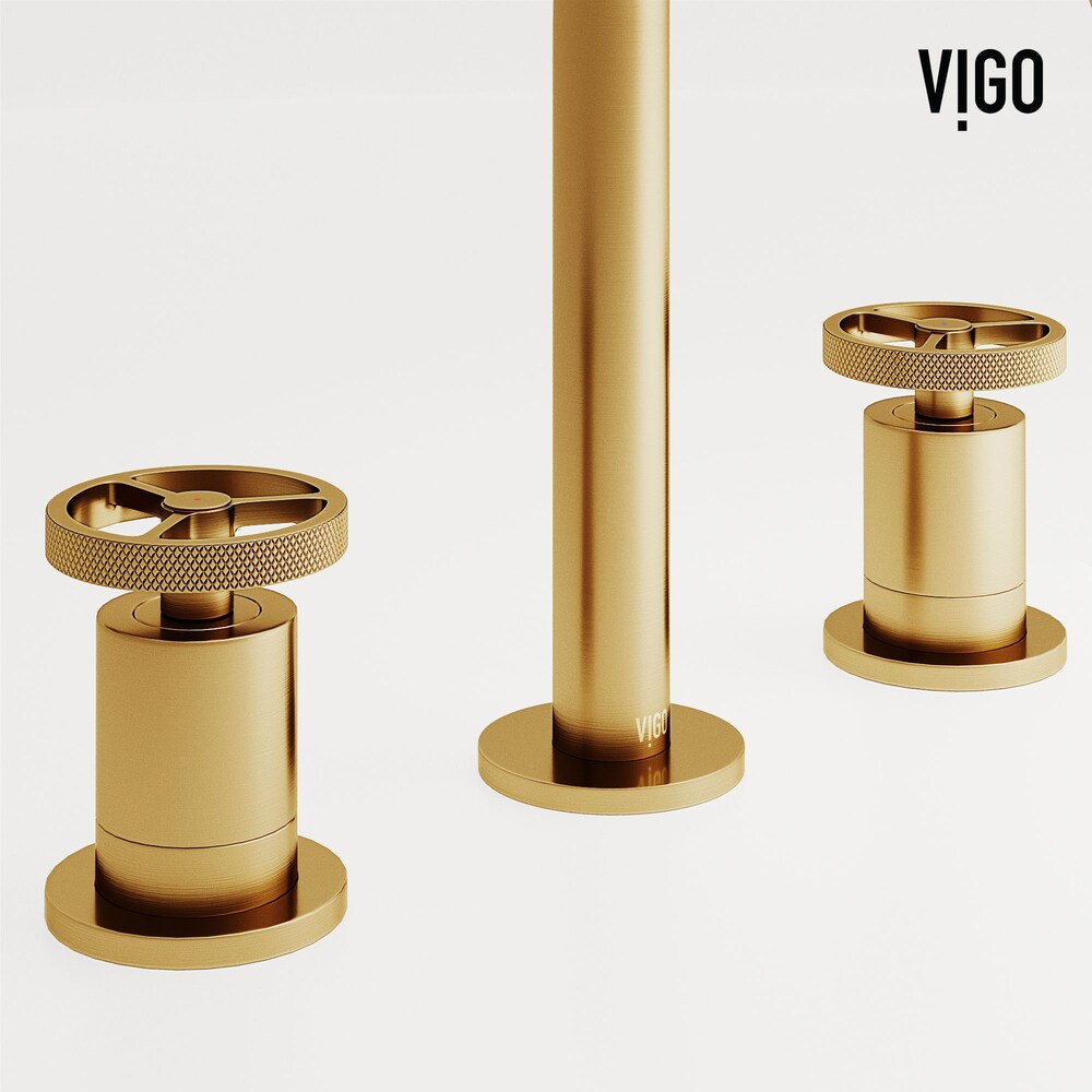 Cass 10" W Widespread 2-Handle Bathroom Faucet in Matte Brushed Gold