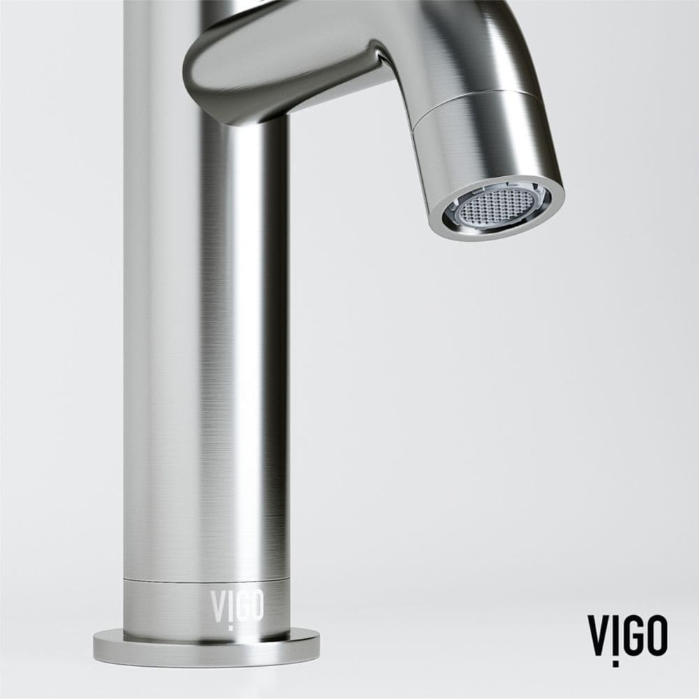 Robinet de salle de bain monotrou à poignée unique Pinnacle de Ruxton en nickel brossé