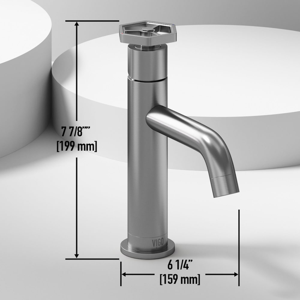 Robinet de salle de bain monotrou à poignée unique Pinnacle de Ruxton en nickel brossé