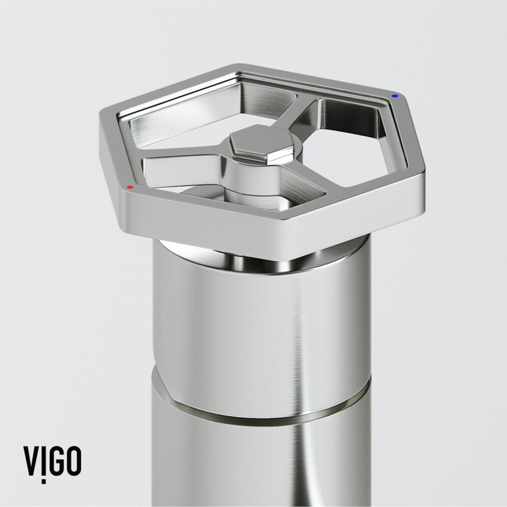 Robinet de salle de bain monotrou à poignée unique Pinnacle de Ruxton en nickel brossé