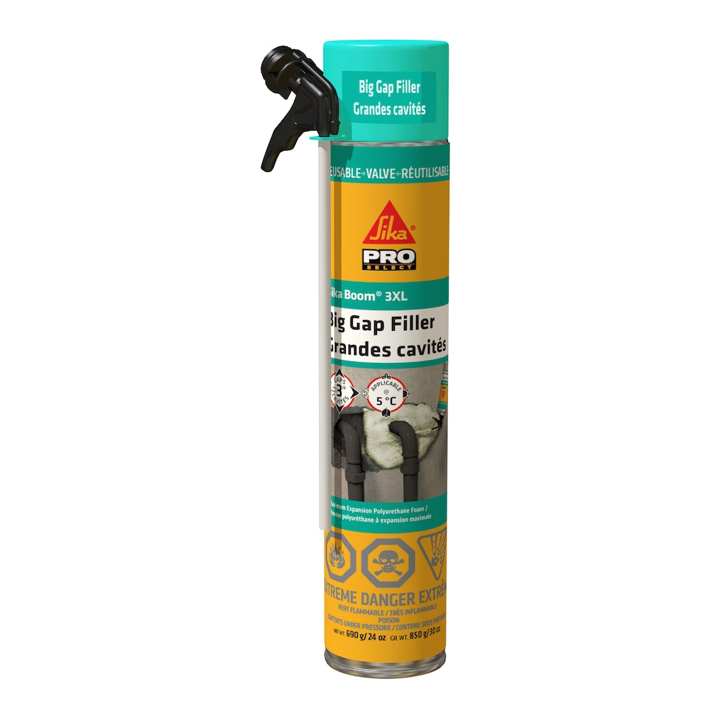 Sika Boom -130 3XL, 30 oz, Large Expansion Spray Foam for Interior and Exterior Insulation, 690g