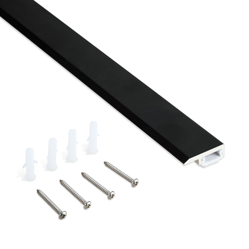 ClipTrim Noir Acier inoxydable 8 pi en aluminium anodisé SpeedTiles Garnitures auto-adhésives 1-Pack