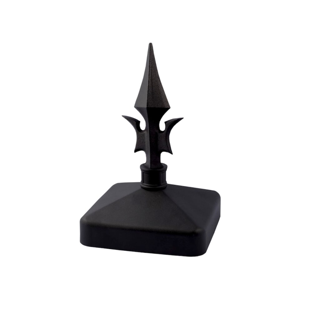 Aluminum Trident Finial Black