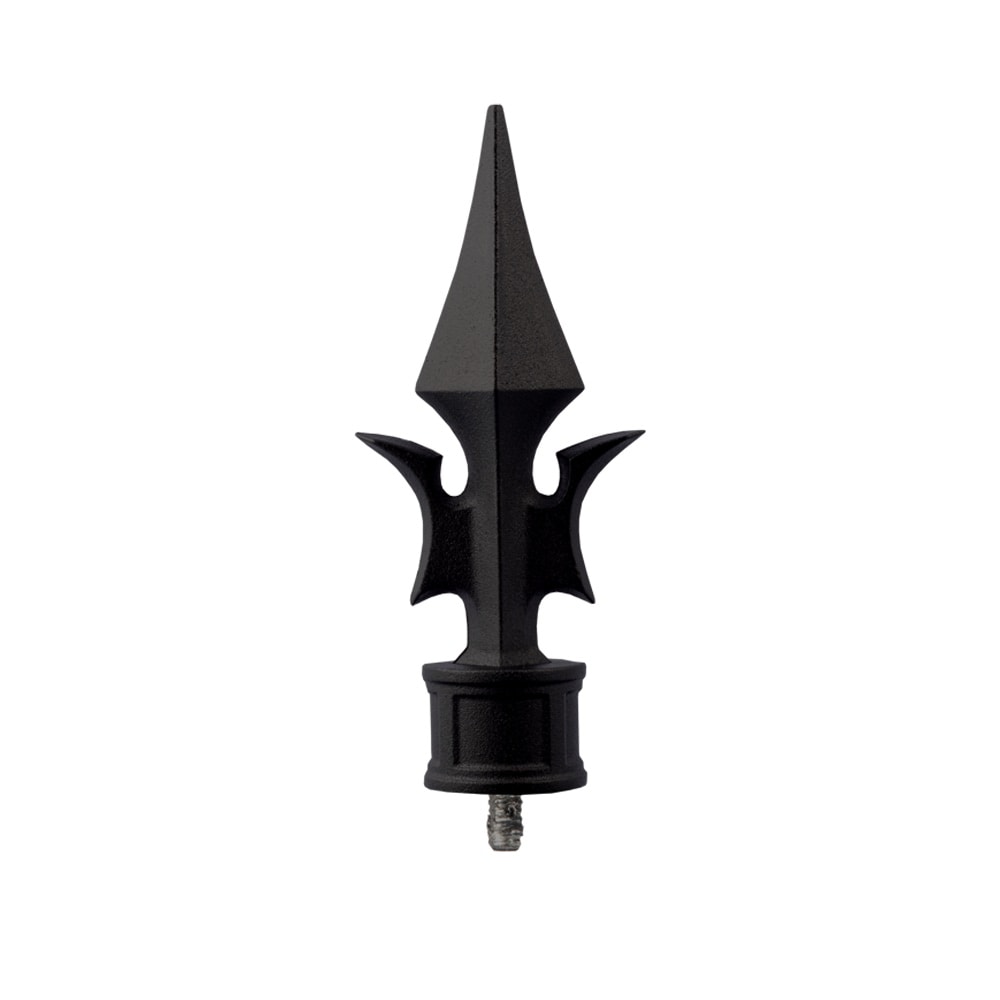 Aluminum Trident Finial Black
