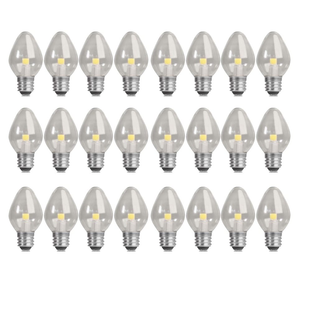 7-Watt Equivalent C7 E12 Base Special Use LED Light Bulb 5000K Daylight (24-Pack)