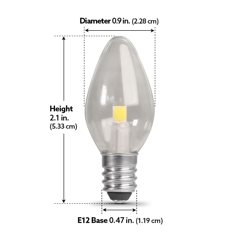7-Watt Equivalent C7 E12 Base Special Use LED Light Bulb 2700K Soft White (24-Pack)