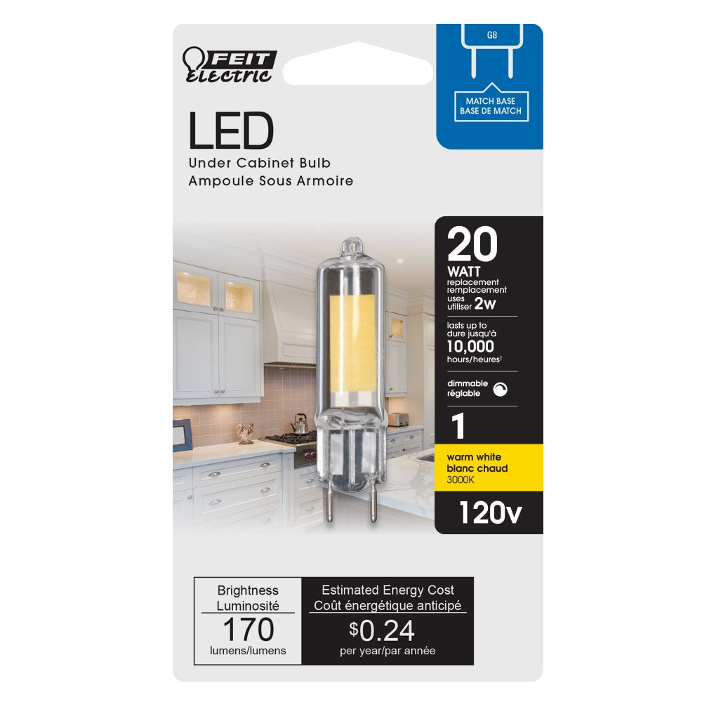 20-Watt Equivalent T4 Dimmable G8 Base Specialty LED Light Bulb 3000K Warm White (6-Pack)