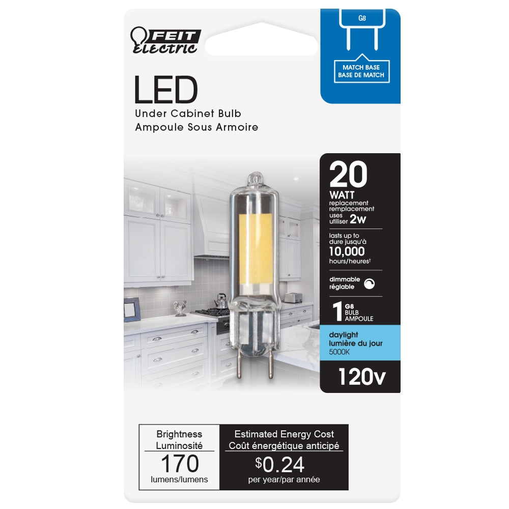 20-Watt Equivalent T4 Dimmable G8 Base Specialty LED Light Bulb 5000K Daylight (6-Pack)