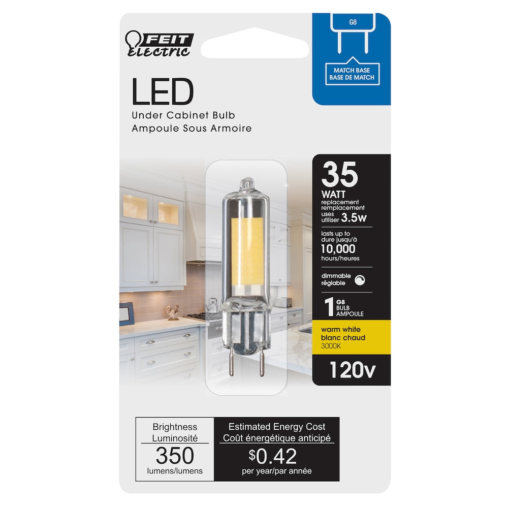35-Watt Equivalent Warm White T4 Dimmable G8 Base Specialty LED Light Bulb (6-Pack)