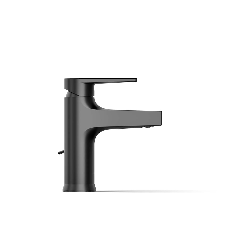 Robinet de lavabo de salle de bain à poignée unique Taut en noir