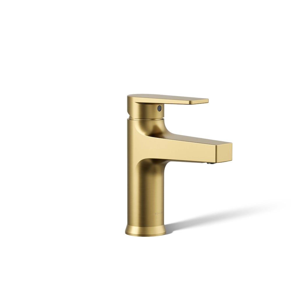 Robinet de lavabo de salle de bain monotrou à poignée unique Taut en laiton