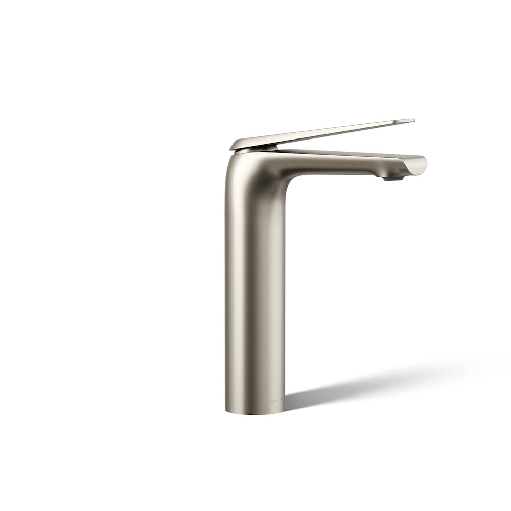 Avid Tall Single-Handle Single-Hole 8 in. Spout Bathroom Sink Faucet in Nickel