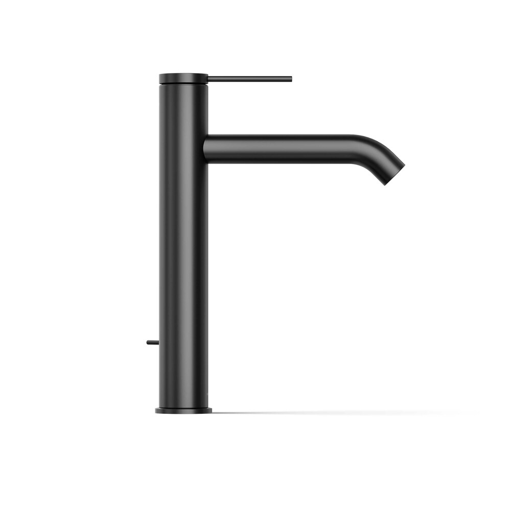 Components Single-handle bathroom sink faucet, Black