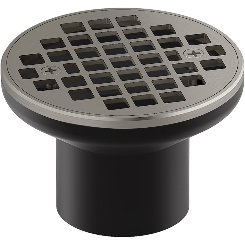 Clearflo 4.25 in. Brass Round Shower Drain, Vibrant Brushed Nickel (Drain Body not Included)
