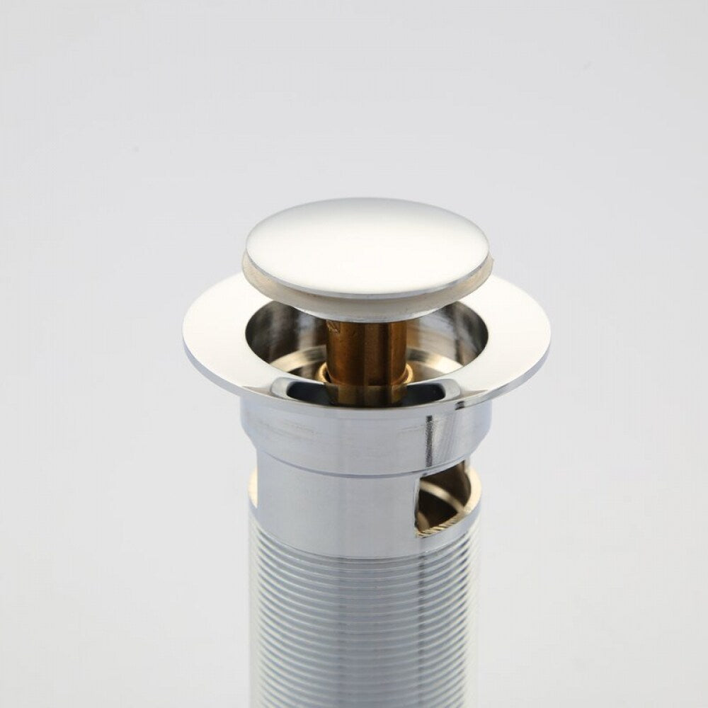 2.60-in. W Stainless Steel Bathroom Sink Drain With Overflow In Chrome AI-33592