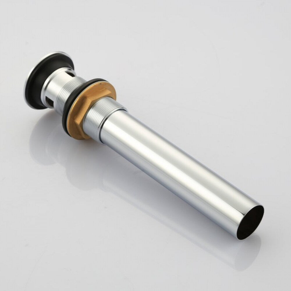 2.60-in. W Stainless Steel Bathroom Sink Drain With Overflow In Chrome AI-33592